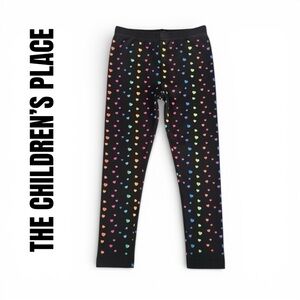 063 The Children’s Place Colorful Heart Print Kids Leggings Size M